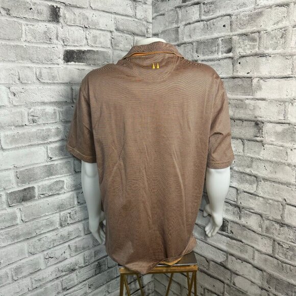 Greg Norman Pinstripe Golf Polo Shirt - Picture 5 of 7